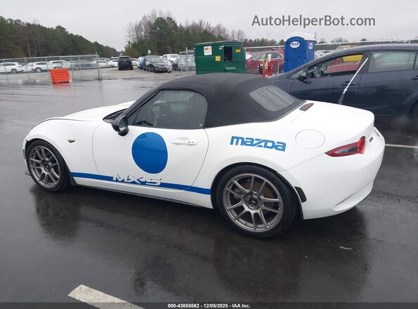 JM1NDAB71K0306511 2019 MAZDA MX-5 MIATA White სალონის 360-გრადუსიანი ხედი