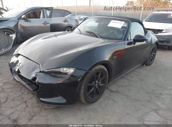 JM1NDAB76N0501489 2022 MAZDA MX-5 MIATA Black წინა მარცხენა ხედი სამი მეოთხედიდან