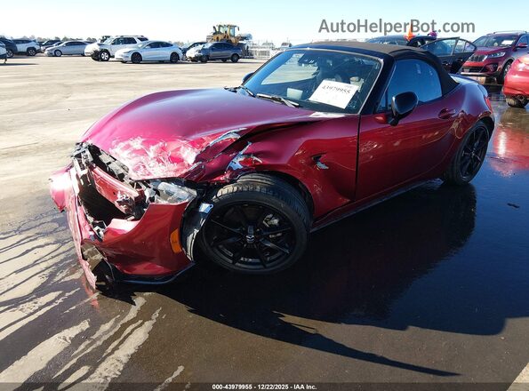 JM1NDAC78M0451093 2021 MAZDA MX-5 MIATA Red წინა მარცხენა ხედი სამი მეოთხედიდან
