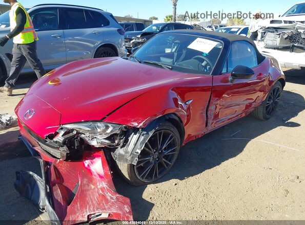 JM1NDAC7XS0659313 2025 MAZDA MX-5 MIATA Red წინა მარცხენა ხედი სამი მეოთხედიდან