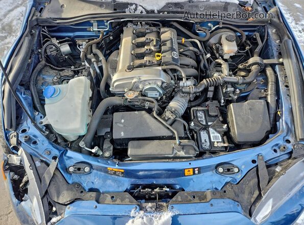 JM1NDAM71J0206162 2018 MAZDA MX-5 Blue Widok wnętrza z tyłu