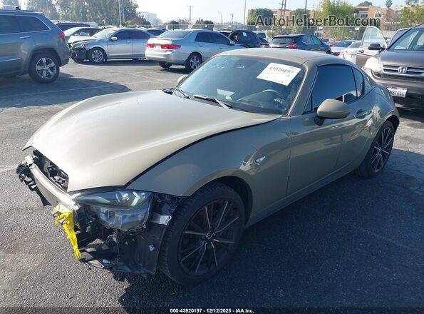 JM1NDAM76R0607136 2024 MAZDA MX-5 MIATA RF Brown Vista tres cuartos delantera izquierda