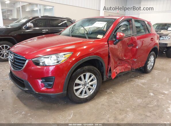 JM3KE4BYXG0693391 2016 MAZDA CX-5 Red Առջևի ձախ երեք քառորդ տեսարան