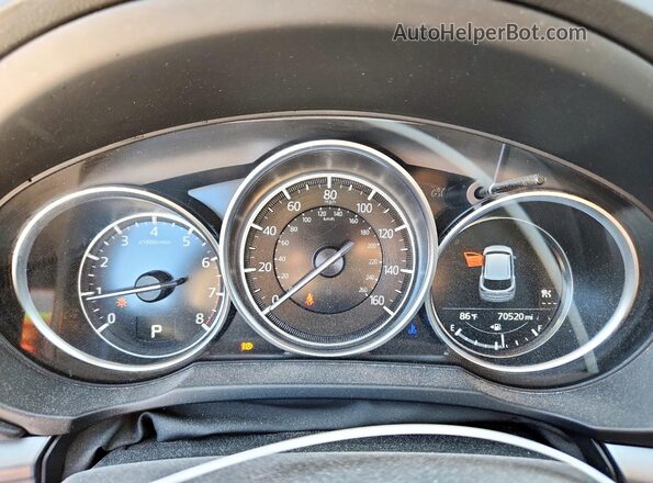 JM3KFACM0L0745399 2020 MAZDA CX-5 White Widok zestawu wskaźników