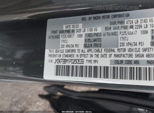 JM3KFBBM1P0260539 2023 MAZDA CX-5 Gray Vista del compartimento del motor