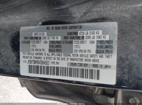 JM3KFBBM5N0564583 2022 MAZDA CX-5 Dark Blue 