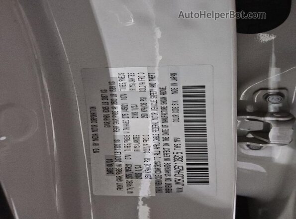 JM3KJDHA2S1108215 2025 MAZDA CX-70 White Vista de la etiqueta del VIN