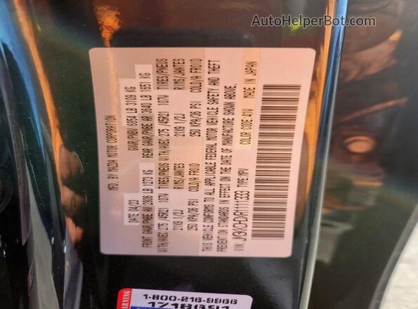 JM3KKDHDXR1111333 2024 MAZDA CX-90 Black VIN կոդի պիտակի տեսք
