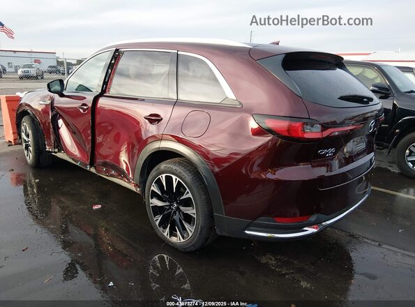 JM3KKEHA0S1195602 2025 MAZDA CX-90 PHEV Burgundy Задня ліва чверть