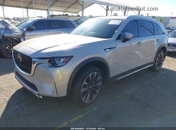 JM3KKEHA5R1122641 2024 MAZDA CX-90 PHEV Бежевый Передняя левая четверть