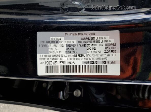 JM3KKEHA5R1159561 2024 MAZDA CX-90 Синий Вид наклейки с VIN-кодом