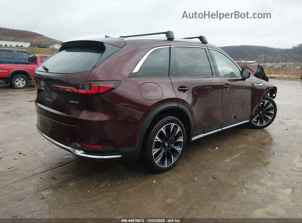 JM3KKEHA6R1123538 2024 MAZDA CX-90 PHEV Burgundy Trasero derecho