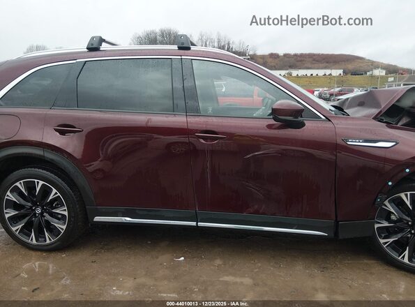 JM3KKEHA6R1123538 2024 MAZDA CX-90 PHEV Burgundy Vista interior trasera