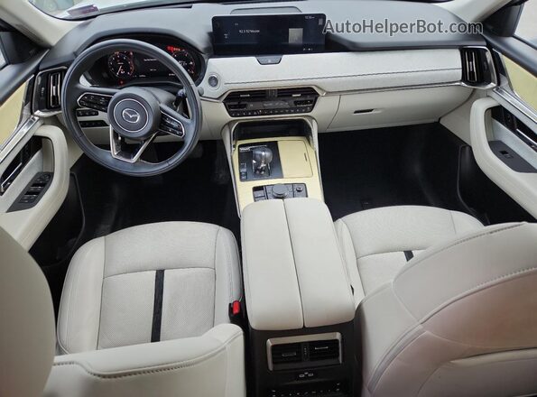JM3KKEHC5R1112290 2024 MAZDA CX-90 White Вид панелі приладів
