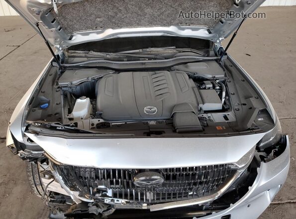 JM3KKEHC6S1228474 2025 MAZDA CX-90 Silver Vista del compartimento del motor