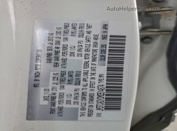 JM3TCADY0M0514874 2021 MAZDA CX-9 Белый Вид наклейки с VIN-кодом