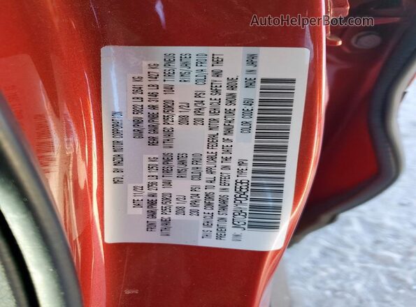 JM3TCBAY1P0645536 2023 MAZDA CX-9 Red Widok naklejki z numerem VIN