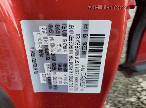 JM3TCBAY6P0641031 2023 MAZDA CX-9 Red VIN კოდის სტიკერის ხედი