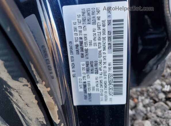 JM3TCBCY3M0537931 2021 MAZDA CX-9 Blue Вид наклейки з VIN-кодом