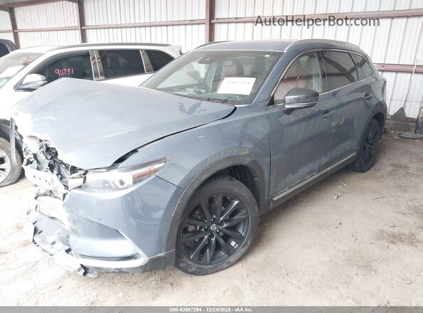 JM3TCBDY2M0503560 2021 MAZDA CX-9 Blue წინა მარცხენა ხედი სამი მეოთხედიდან