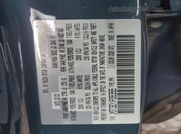JM3TCBDYXP0653565 2023 MAZDA CX-9 Gray VIN sticker view