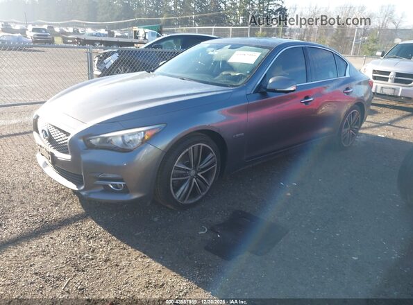 JN1AV7AR2HM900076 2017 INFINITI Q50 HYBRID Синий Передняя левая четверть