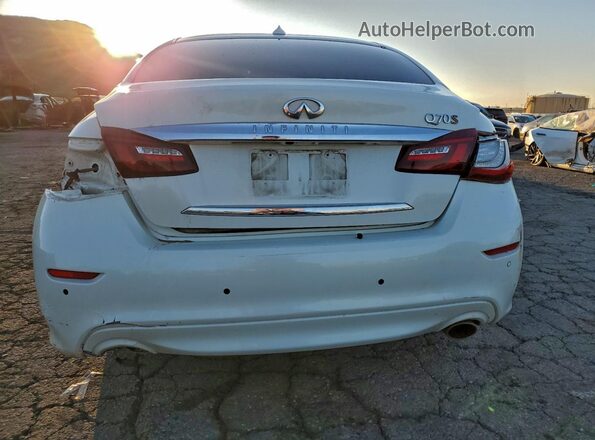 JN1BY1AP7HM741482 2017 INFINITI Q70 White Widok z tyłu