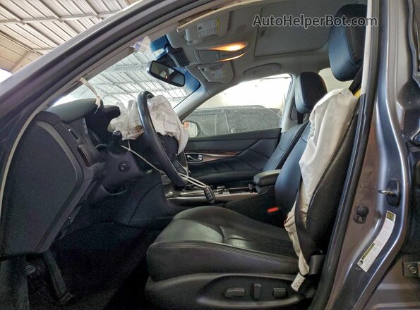 JN1BY1APXKM500037 2019 INFINITI Q70 Gray Widok wnętrza z przodu