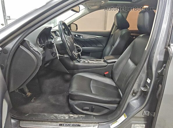 JN1CV7AR4HM681324 2017 INFINITI Q50 Серебряный Вид салона спереди