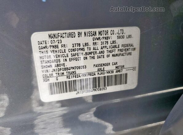 JN1DF0BB4PM706053 2023 NISSAN ARIYA Gray Widok wnętrza 360 stopni