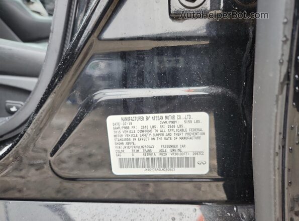 JN1EV7AR0LM250643 2020 INFINITI Q50 Black Widok komory silnika
