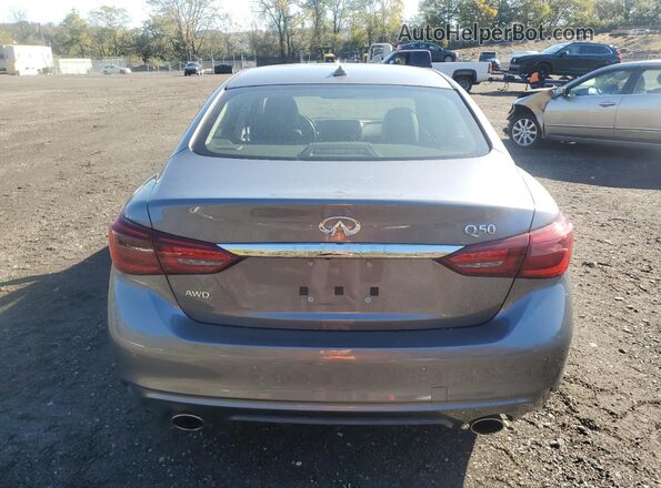 JN1EV7BR4MM755083 2021 INFINITI Q50 Gray Rear view