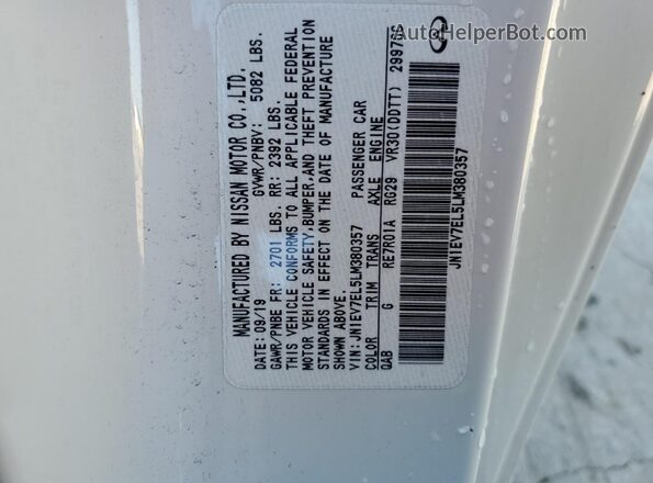 JN1EV7EL5LM380357 2020 INFINITI Q60 White 
