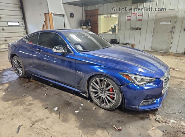 JN1FV7EL4HM702370 2017 INFINITI Q60 Синий Передняя правая четверть