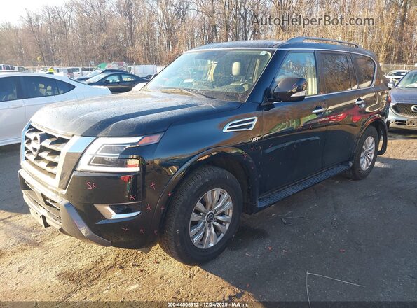 JN8AY2AD4M9661966 2021 NISSAN ARMADA Black Vista tres cuartos delantera izquierda
