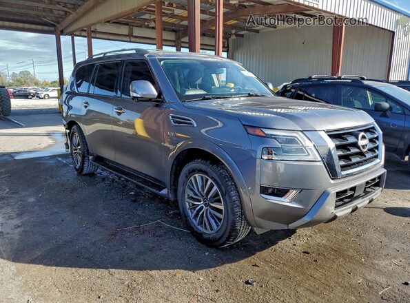 JN8AY2BAXM9373275 2021 NISSAN ARMADA Gray Przód prawy