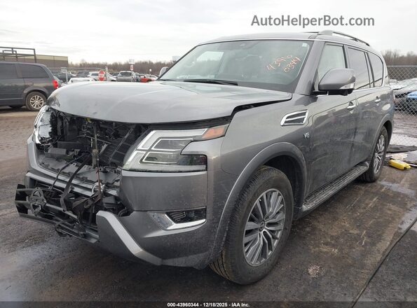 JN8AY2BB7M9795237 2021 NISSAN ARMADA Gray Передня ліва чверть