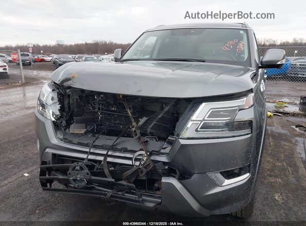 JN8AY2BB7M9795237 2021 NISSAN ARMADA Gray Вид спереду