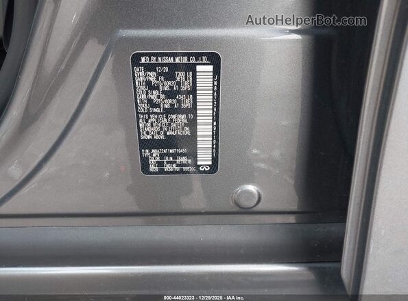 JN8AZ2AF1M9719451 2021 INFINITI QX80 Серый Вид подкапотного пространства