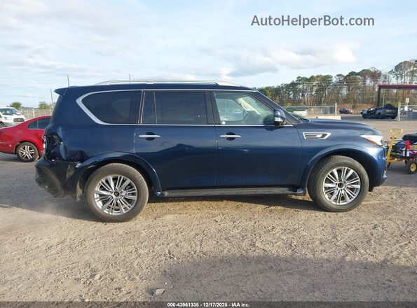 JN8AZ2AF7R9765129 2024 INFINITI QX80 Blue Widok wnętrza z tyłu