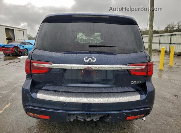 JN8AZ2AF9M9720136 2021 INFINITI QX80 Blue Rear view