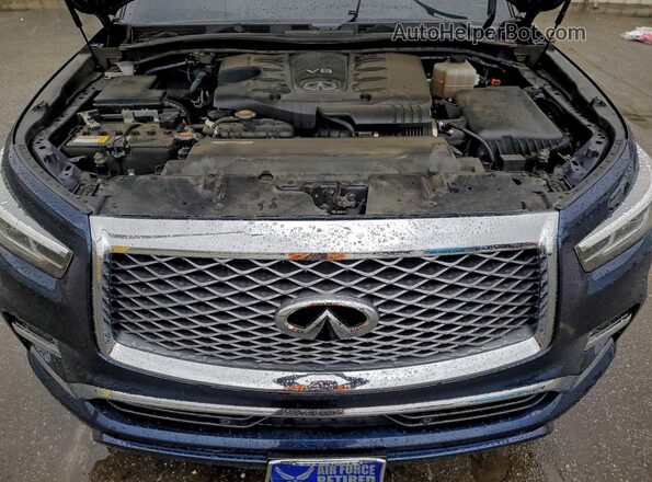 JN8AZ2AF9M9720136 2021 INFINITI QX80 Blue Engine compartment view