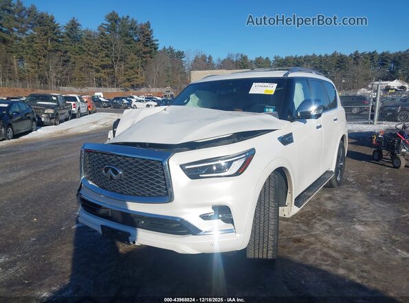 JN8AZ2BE5P9304658 2023 INFINITI QX80 White Vista tres cuartos delantera izquierda