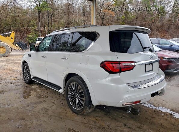 JN8AZ2NF0K9687907 2019 INFINITI QX80 White Trasero izquierdo