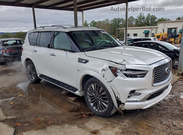 JN8AZ2NF0K9687907 2019 INFINITI QX80 White Delantero derecho