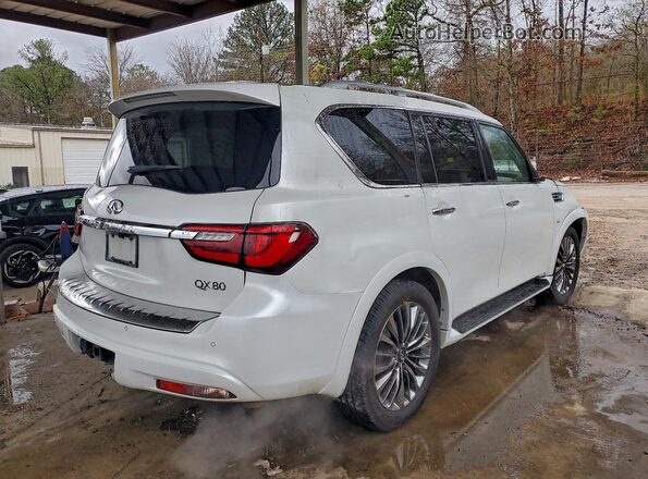 JN8AZ2NF0K9687907 2019 INFINITI QX80 White Trasero derecho