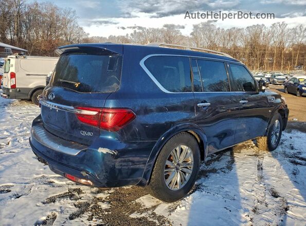 JN8AZ2NF8K9687184 2019 INFINITI QX80 Blue Trasero derecho