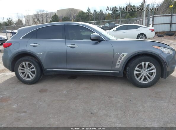 JN8CS1MUXHM143749 2017 INFINITI QX70 Gray უკანა სალონის ხედი