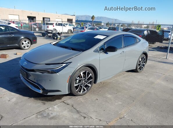 JTDACACUXR3012801 2024 TOYOTA PRIUS PRIME Gray წინა მარცხენა ხედი სამი მეოთხედიდან