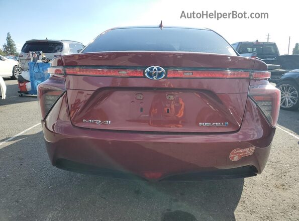 JTDBVRBD2JA004318 2018 TOYOTA MIRAI Burgundy Vista trasera